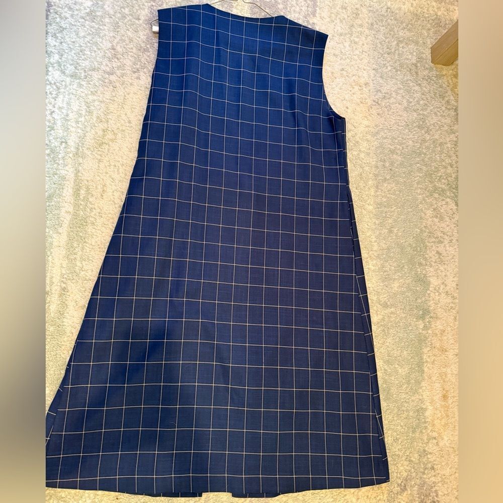 Anthropologie Navy Checkered Garment - Picture 5 of 5